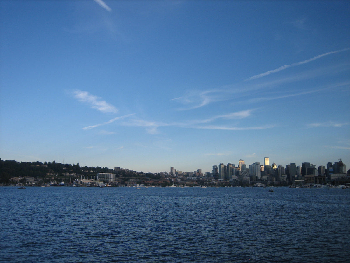 The Seattle skyline over Lake Union