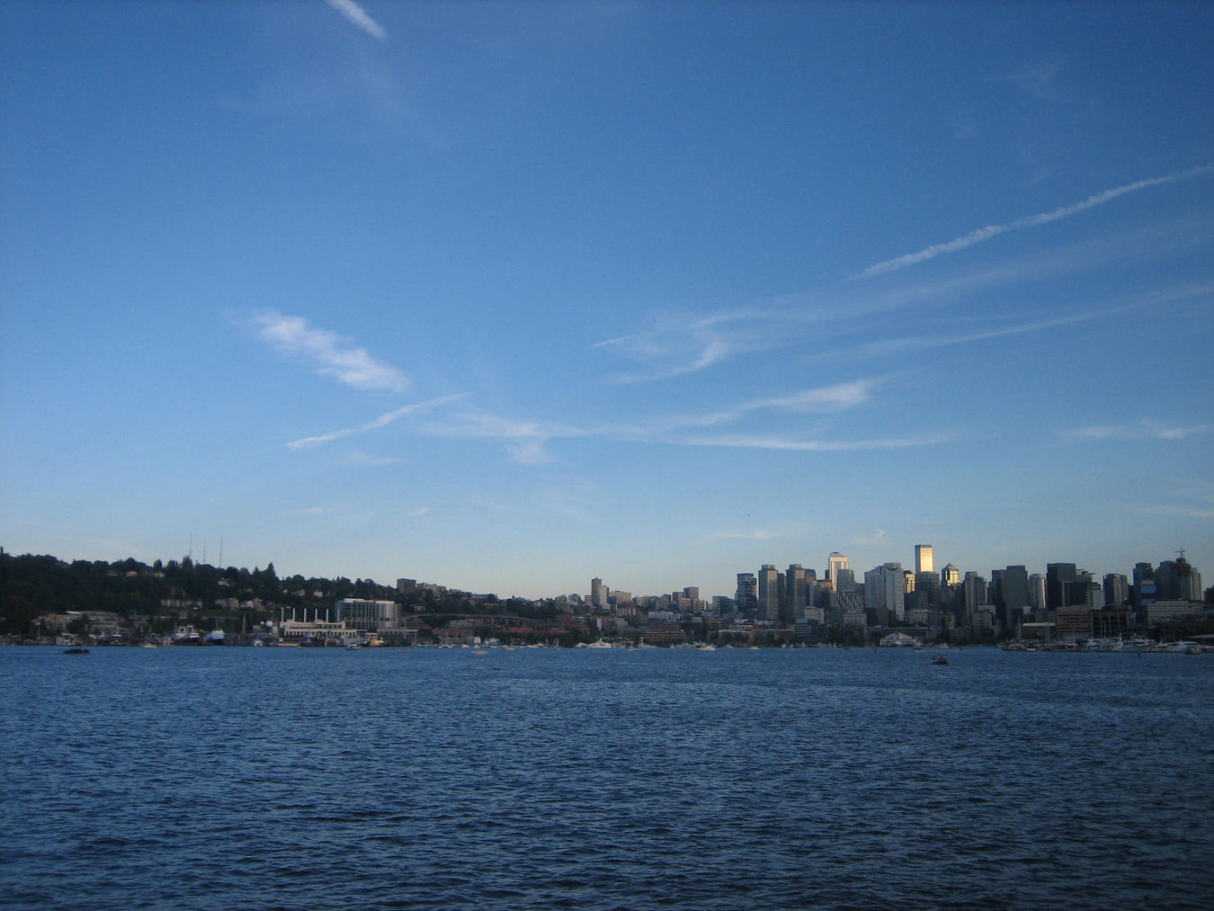 The Seattle skyline over Lake Union