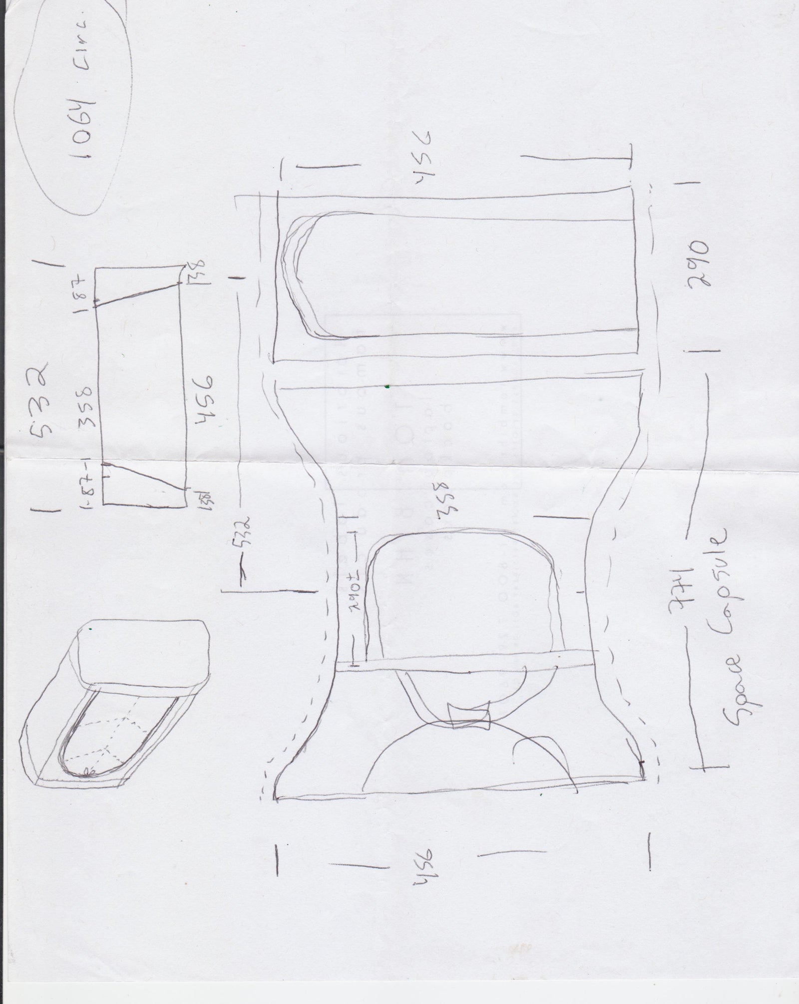 An early sketch of the bag that became the Aeronaut 45.