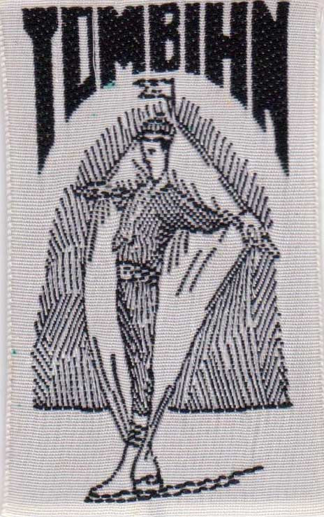 First TOM BIHN woven logo label. Artwork derived from The American Boys Handybook, from Tom's grandmother Bess.