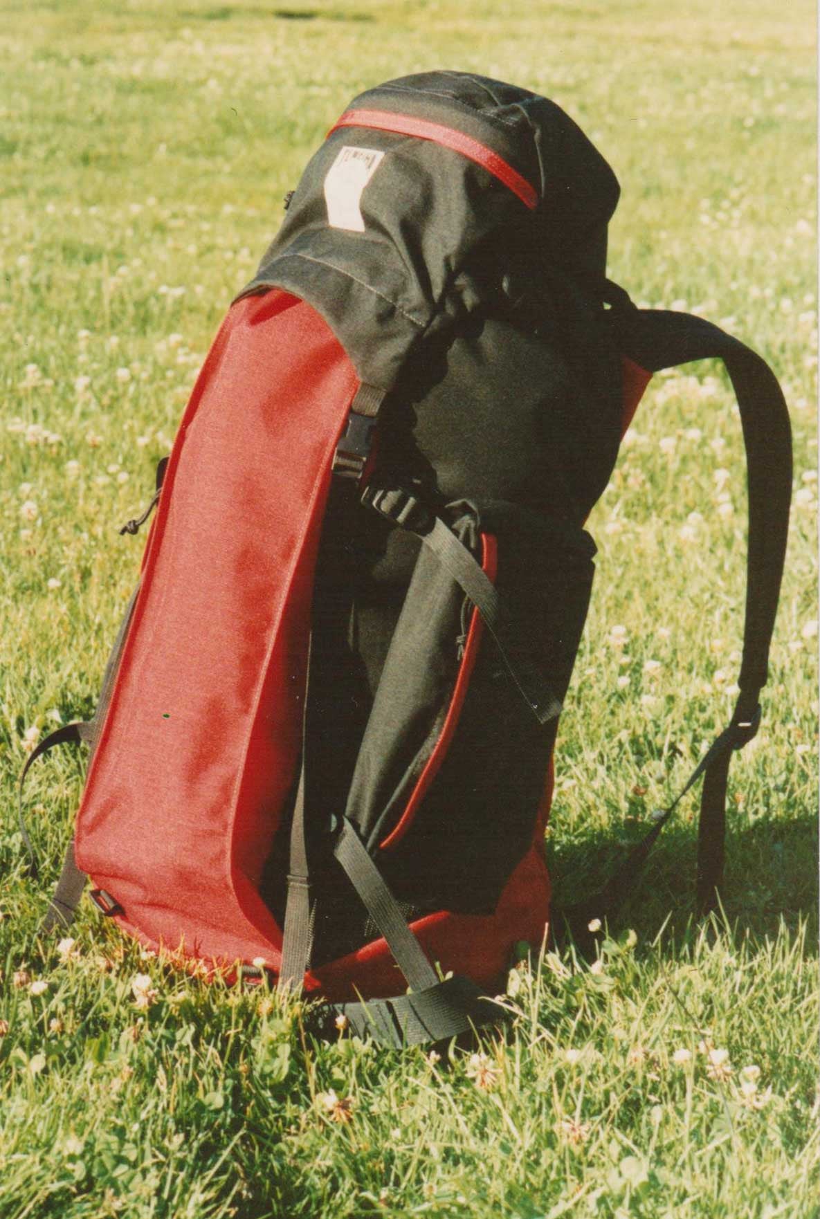 A frameless, top-loading pack from the late 1980s. Photo by Dan Bihn.