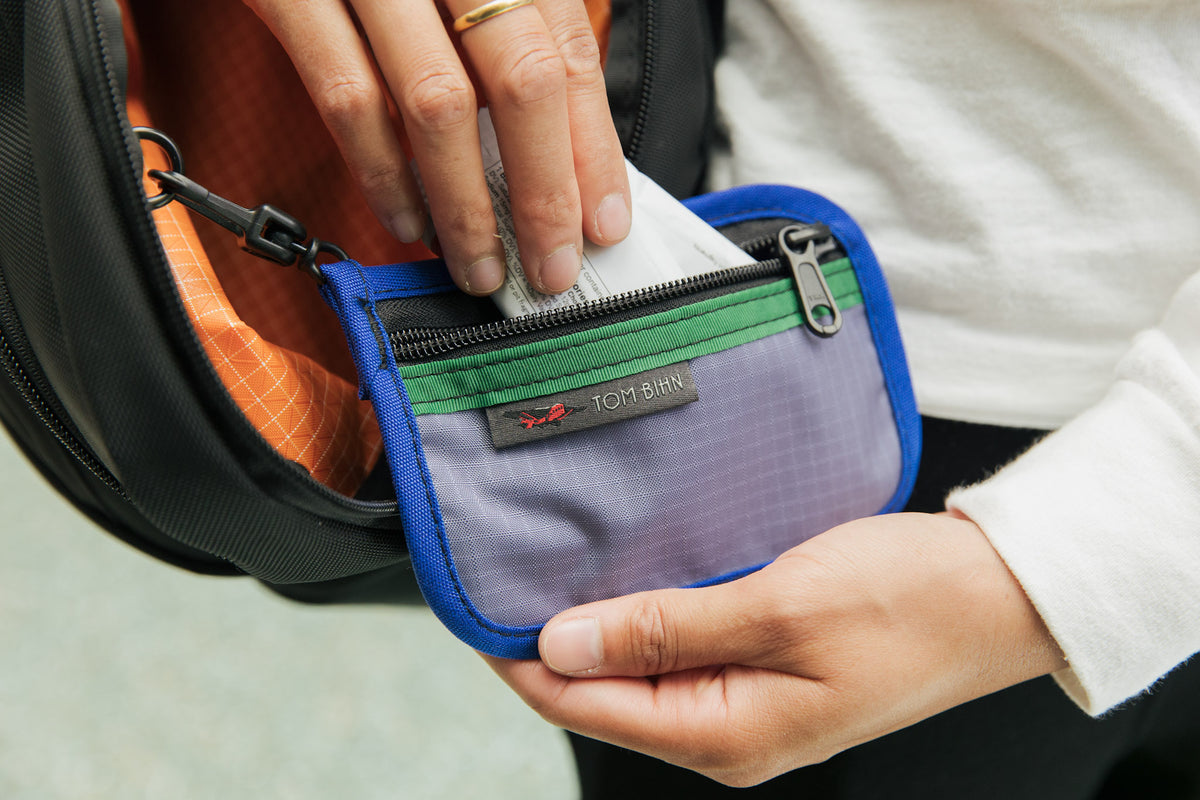 visible lifestyle^^A Mystery Pouch with lotion tube in it. 