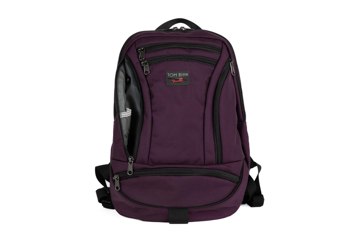 visible variant TB0112-UKGL^^The Synapse 19 in Aubergine (dark purple) 525 Ballistic with Mountain Grey (grey with light grey grid) 210 Cerylon interior.