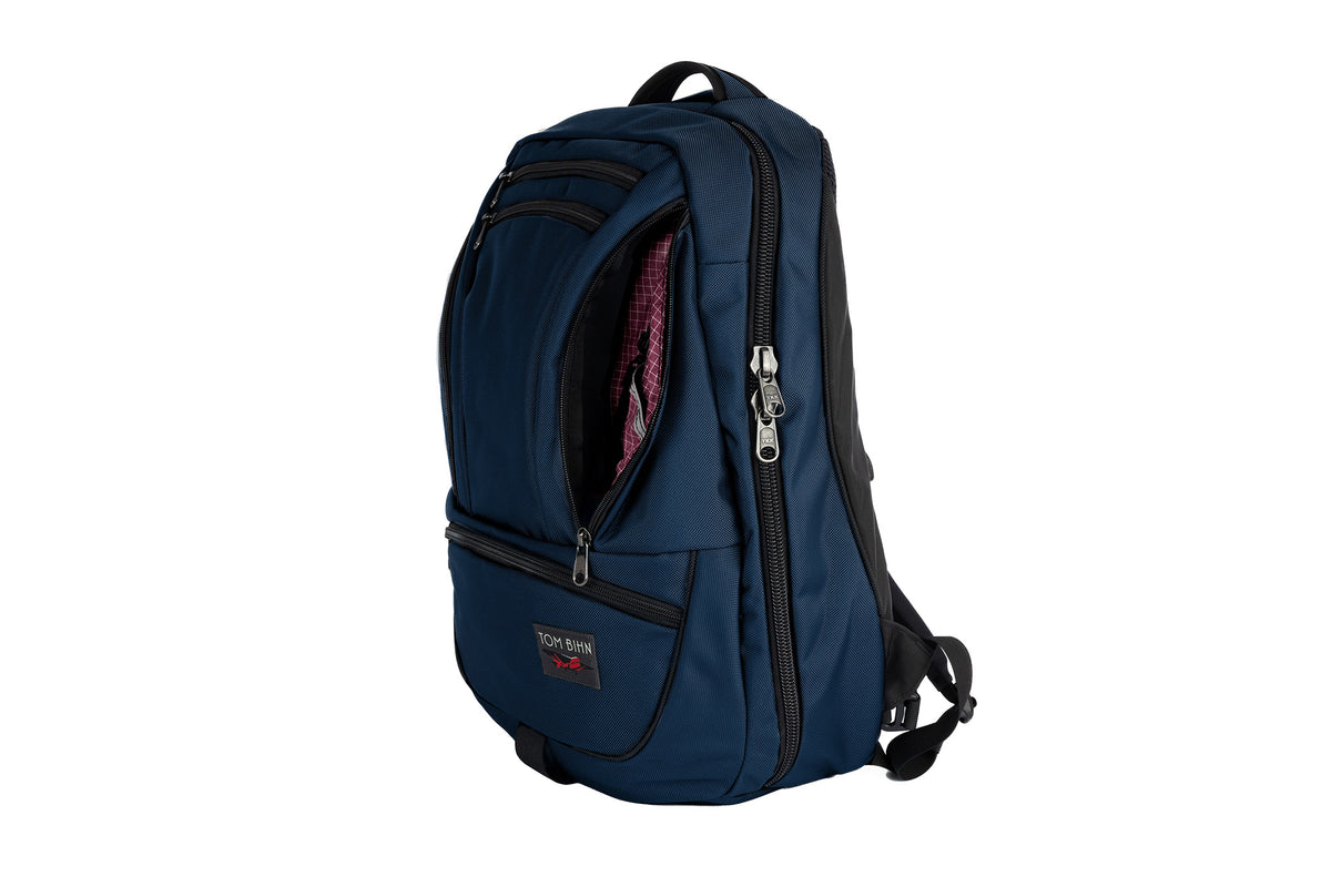 visible variant TB0121-DK5D^^The Synik 30 in Deep Blue (dark blue) Ballistic with a Acai (purple with white grid) 200 Halcyon interior.