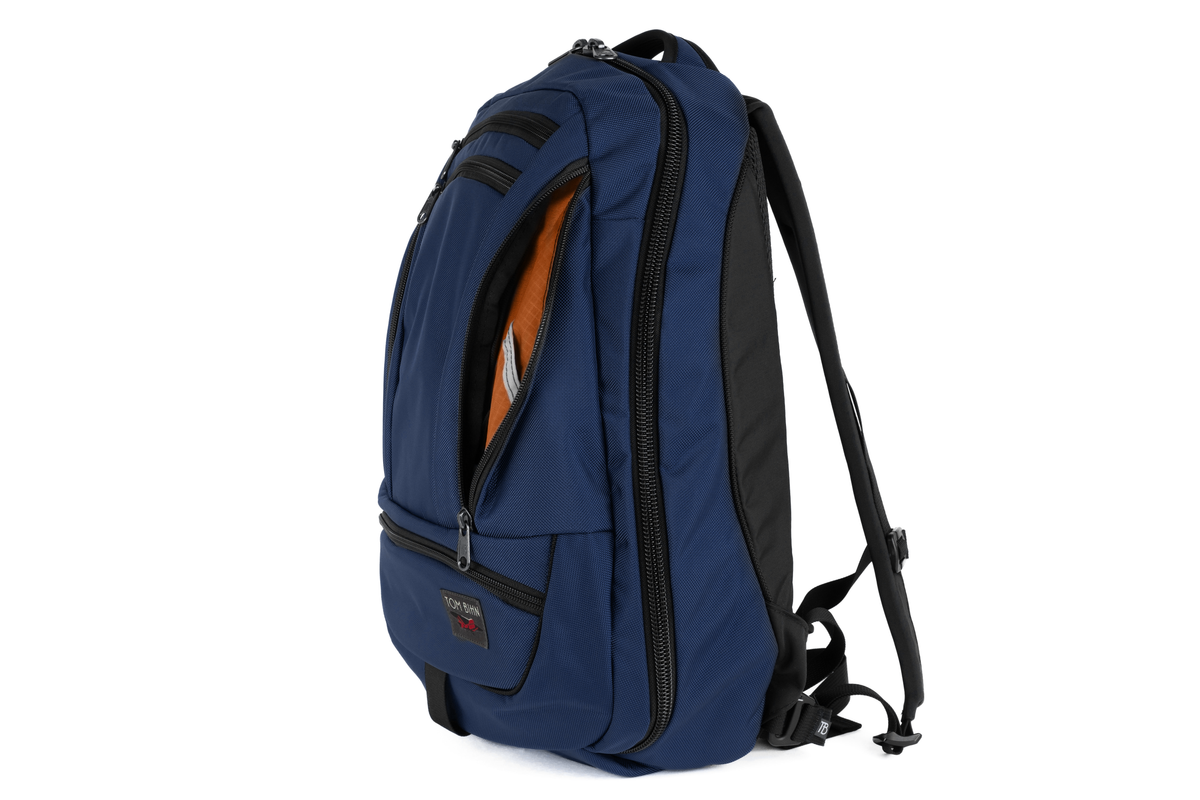 visible variant TB0122-DKPL^^Synik 26 in Deep Blue Ballistic with Persimmon 210 Cerylon interior.