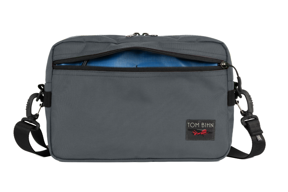 visible variant TB0415-GKOL^^The Side Hustle in Nebulous Grey Ballistic with Cobalt 210 Cerylon interior.