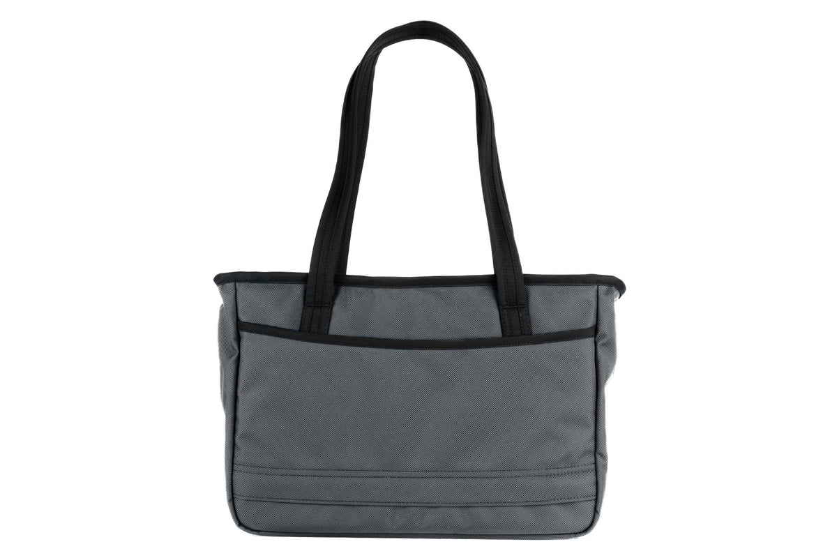 visible variant TB0715-GKZD TB0715-GK5D TB0715-GKEL^^Rear of the Nomad Tote in Nebulous Grey Ballistic.