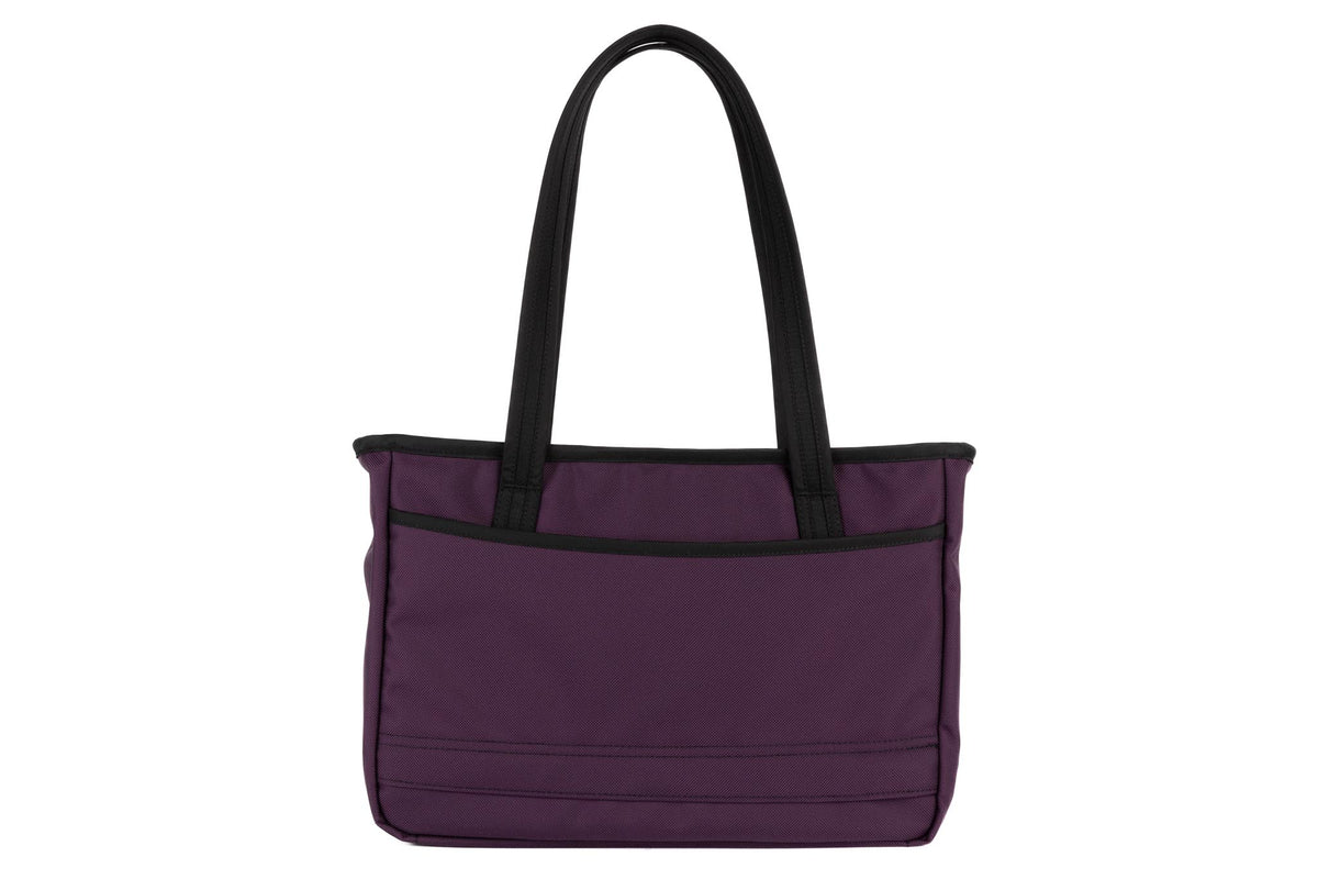 visible variant TB0715-UKYD TB0715-UKDL^^Back of the Nomad Tote in Aubergine Ballistic.