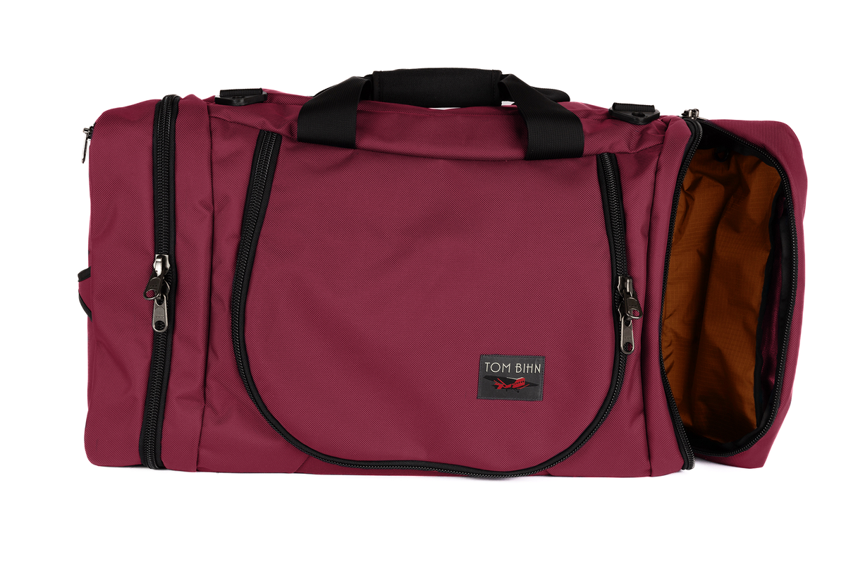 visible variant TB0906-PKPL^^A Raspberry (reddish-purple) Ballistic Aeronaut 45 with a Persimmon (dark orange) interior.