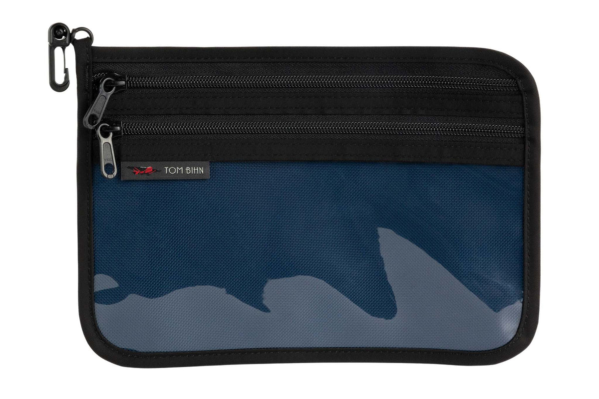 visible variant TB1223M-DK^^Medium Double Organizer Pouch in Deep Blue Ballistic
