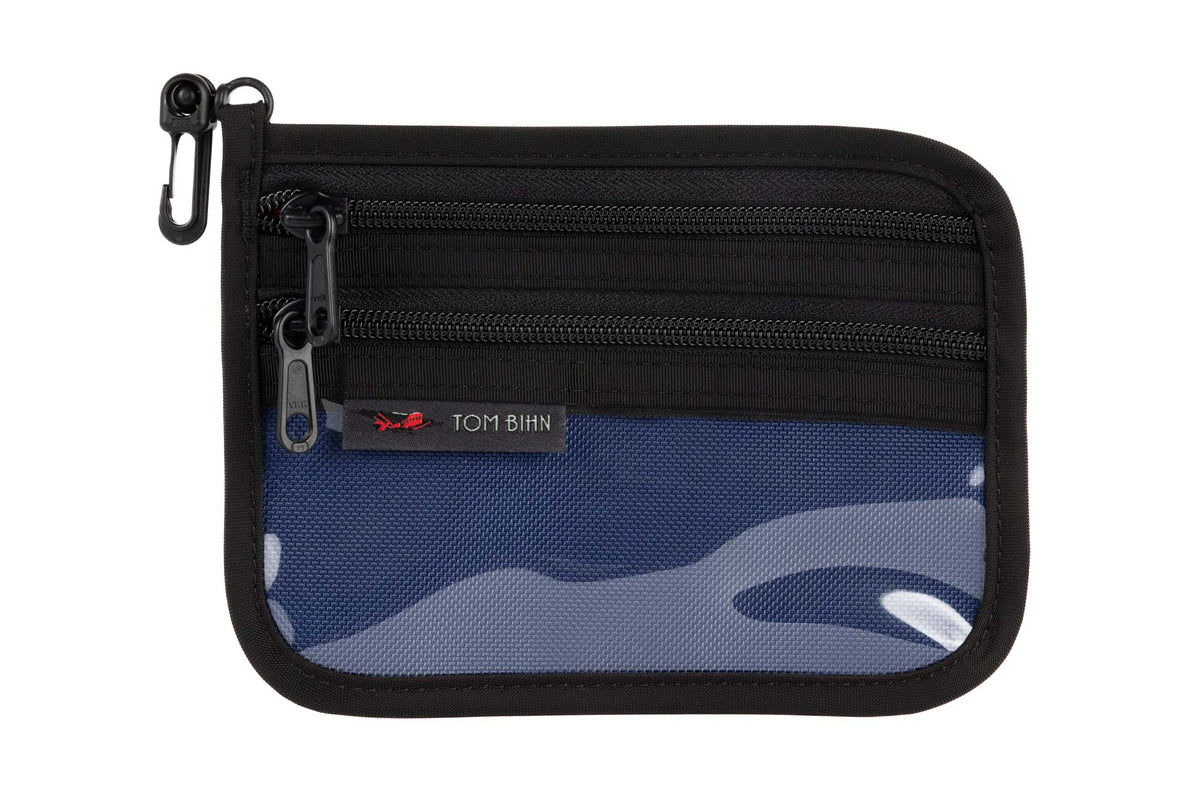 visible variant TB1223S-DK^^Small Double Organizer Pouch in Deep Blue Ballistic