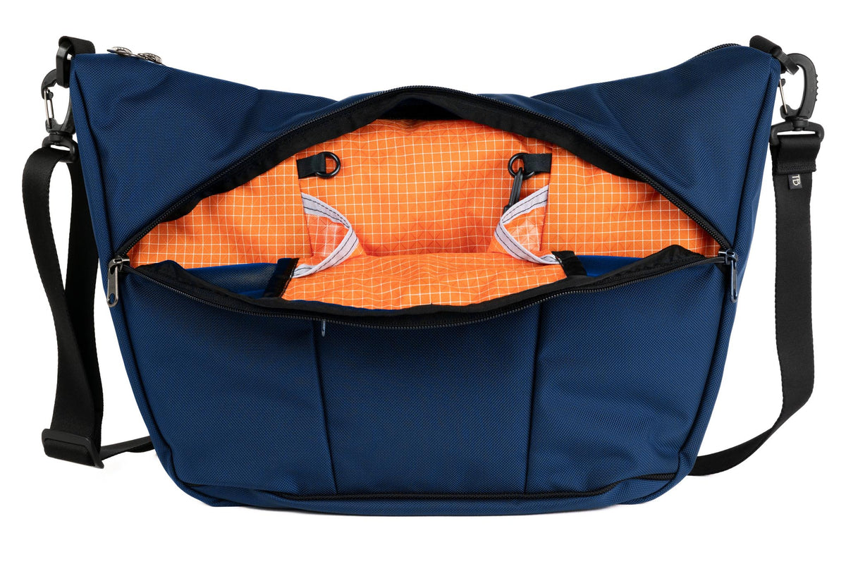 visible variant TB1405-DKZD^^Parental Unit in Deep Blue (dark blue) 630 Ballistic with Zest (orange with white interior) 200 Halcyon interior.