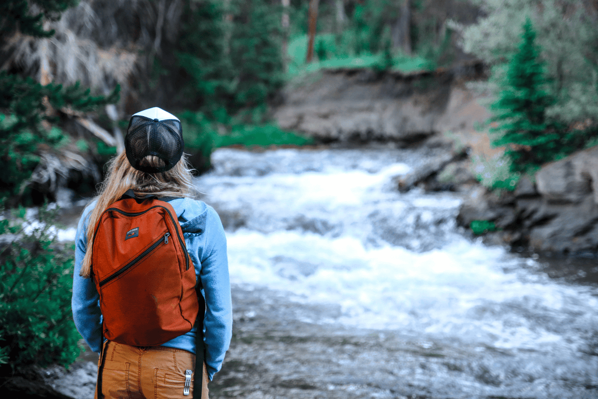 lifestyle visible^^Person wearing Darlight Backpack