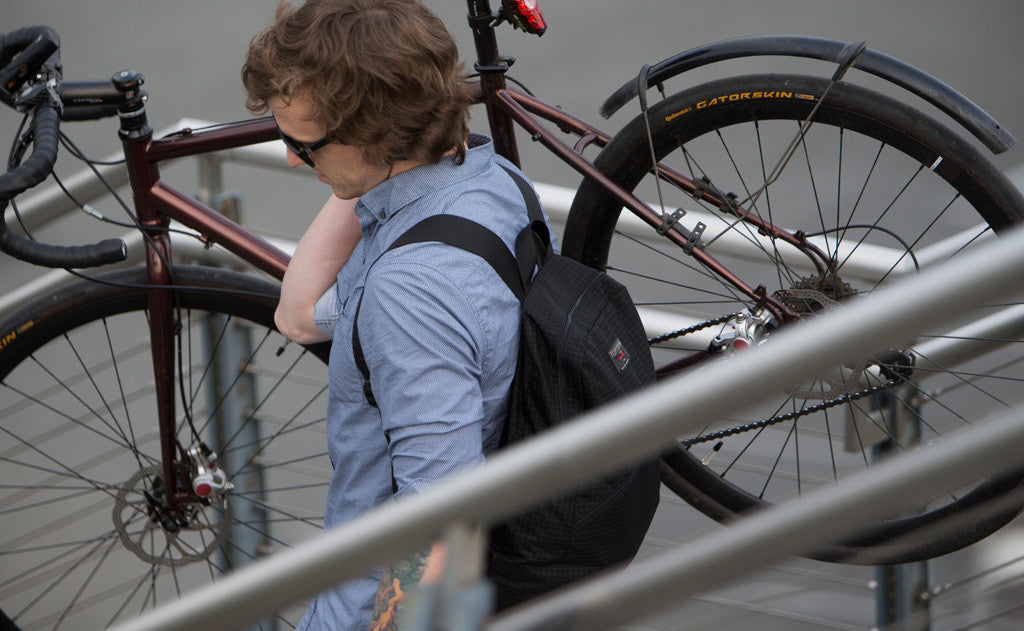 ^^A person carrying a Daylight Backpack