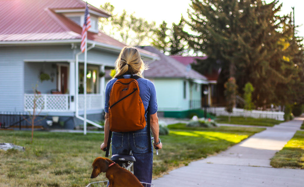 lifestyle visible^^A person carrying a Daylight Backpack