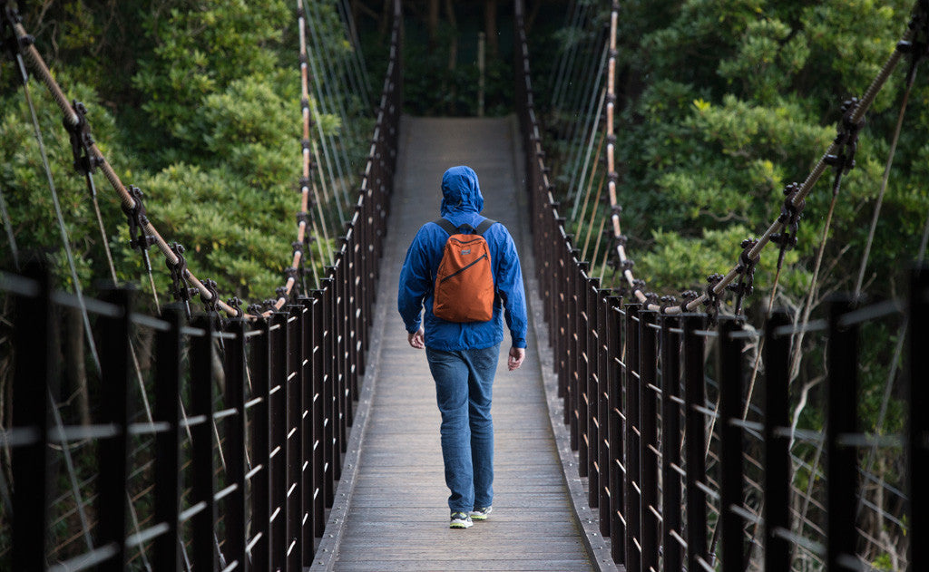 lifestyle visible^^A person carrying the Daylight Backpack