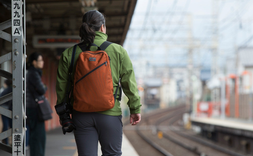 A person carrying the Daylight Backpack
