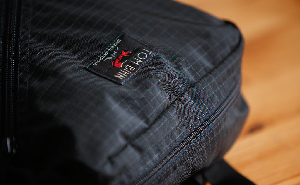 ^^Close shot of the label at the top of the face of the Daylight Backpack