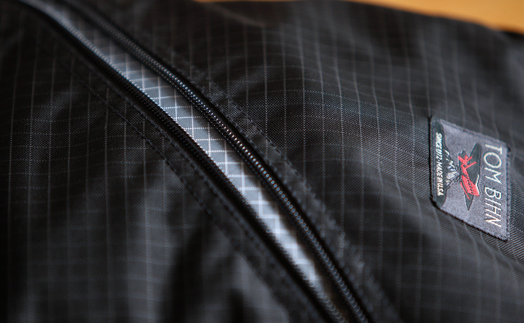 ^^Close shot of the front zippered pocket on the Daylight Backpack