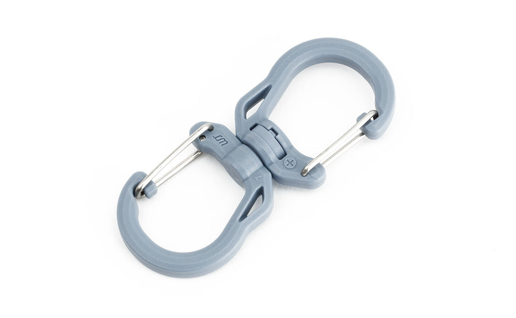 visible variant PT0574-NA^^A Large Northwest Sky (light grey) Double Carabiner.