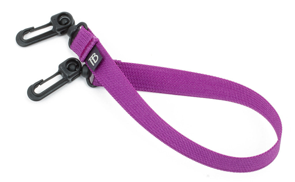 visible variant TB0514-UA^^A 16-inch Ultraviolet (purple) Key Strap with a snaphook at either end.
