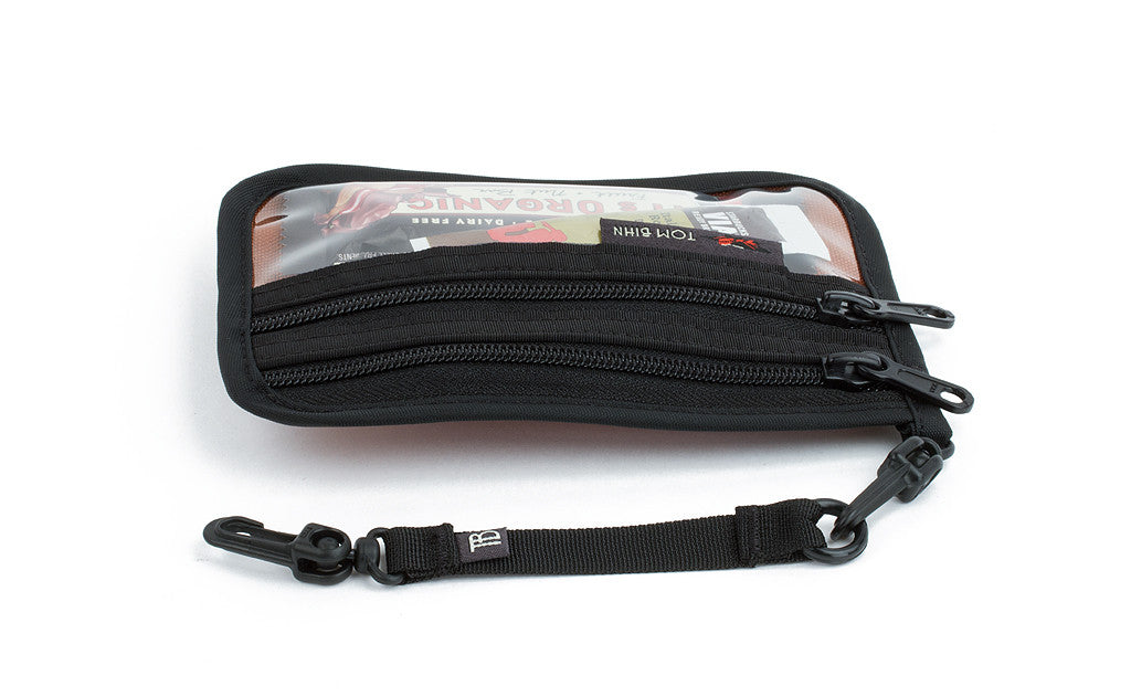 visible variant TB0515-BA TB0515-CA TB0515-ND TB0515-SD TB0515-ID TB0515-UD TB0515-WD TB0515-PA TB0515-ZA^^An 8-inch Key Strap with a snaphook at one end and an o-ring at the other attached to a Double Organizer Pouch.