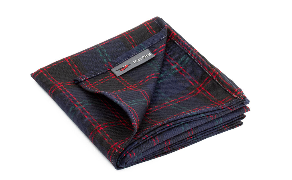 visible variant PT5800-1U^^The Shepherd's Wool Utillity Cloth in the Home Modern Tartan (red and green grid on a black field).