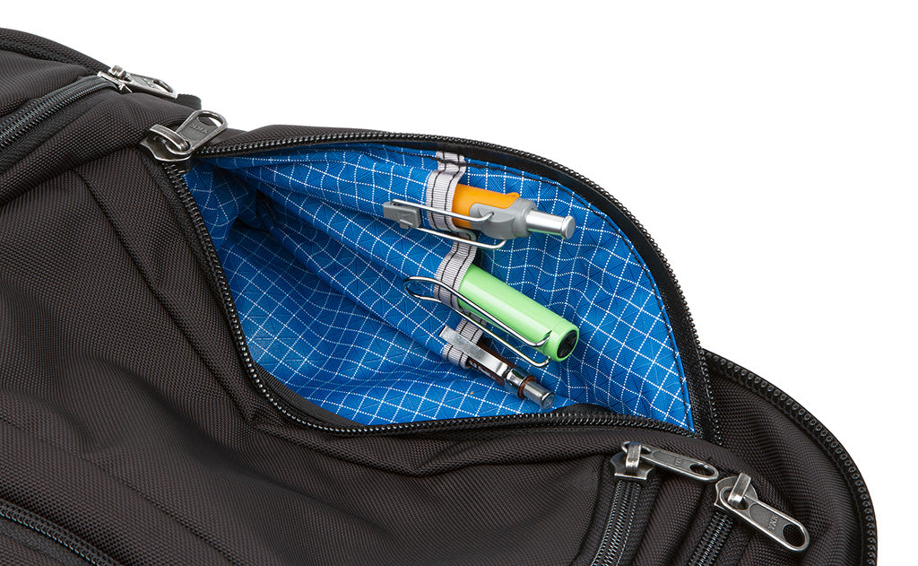 Pens in front side pocket