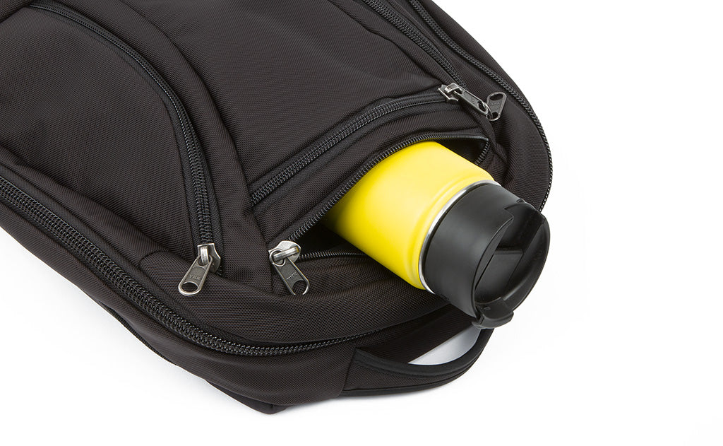 Water bottle in water bottle pocket
