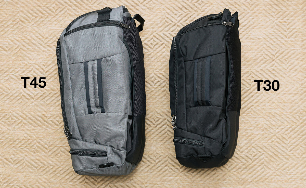 A comparison of the grab handle side of the Techonaut 45 (left) and Techonaut 30 (right).