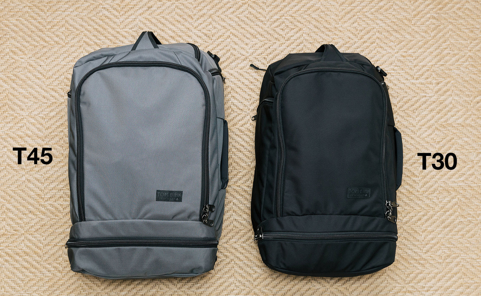 A comparison of the front of the Techonaut 45 (left) and the Techonaut 30 (right).