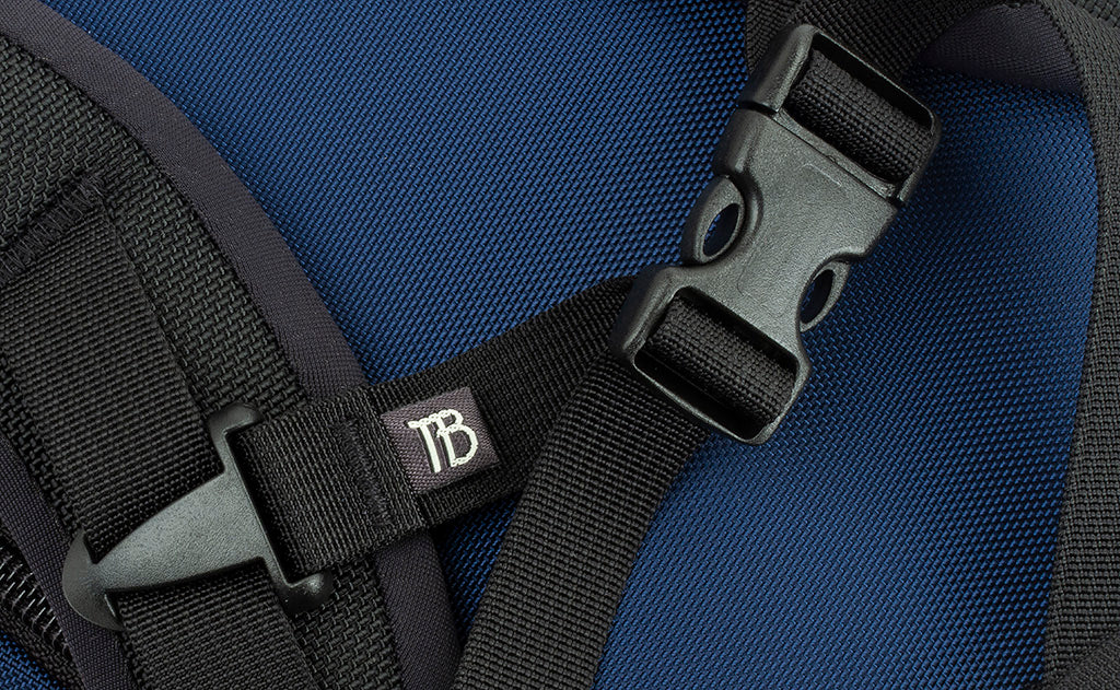 detail visible^^A close shot of the sternum strap.