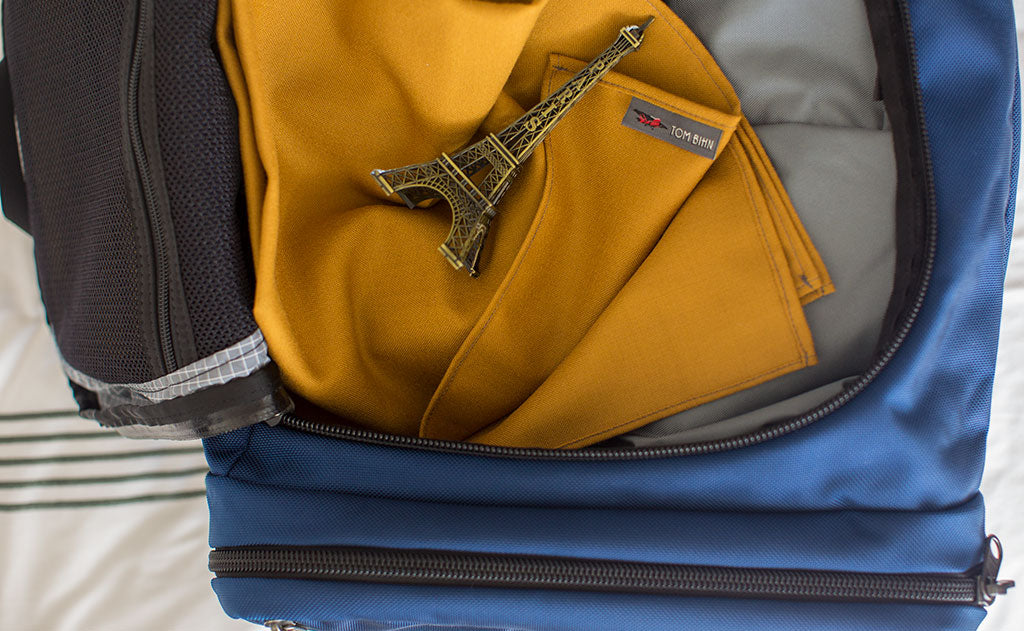 lifestyle visible^^The Shepherd's Wool Utility Cloth packed in an Aeronaut.