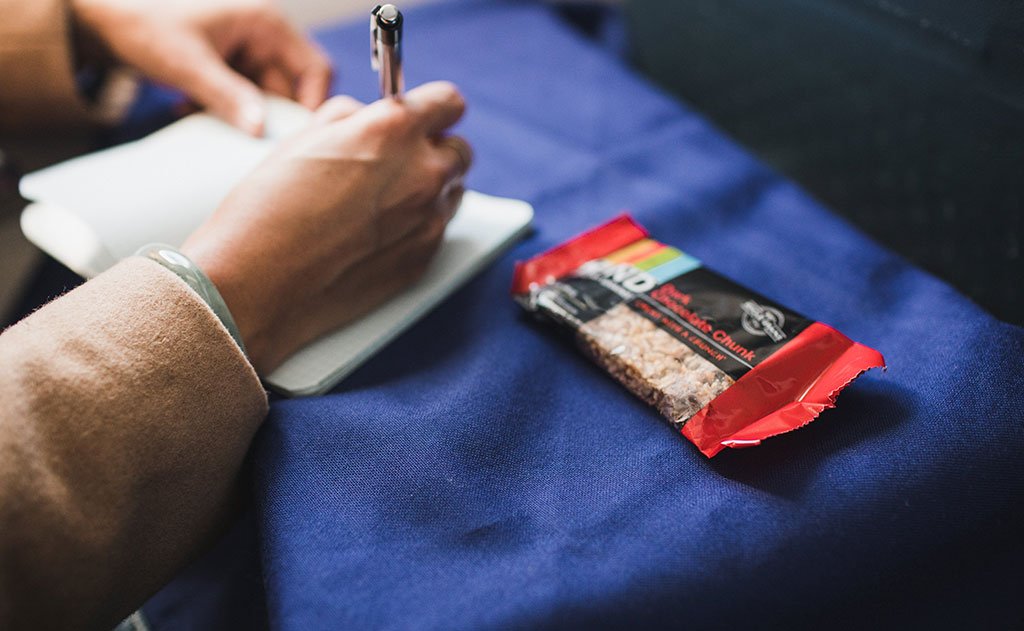 lifestyle visible^^The Shepherd's Wool Utility Cloth as a tray table tablecloth.