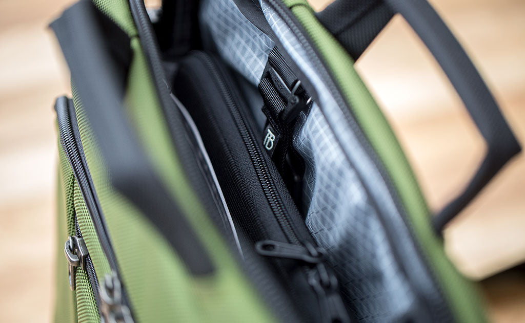 detail visible^^A Cache attached to a Cadet using the included rail clips.